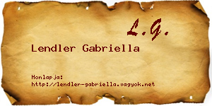 Lendler Gabriella névjegykártya
